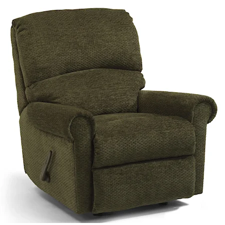 Rocker Recliner with Rolled Arms